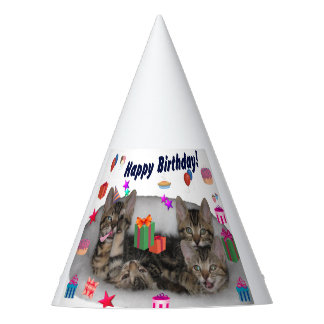 Chapeaux De Fètes Joyeux Chatons d'anniversaire