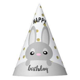Chapeaux De Fètes Joyeux lapin d'anniversaire (animaux) casquette de