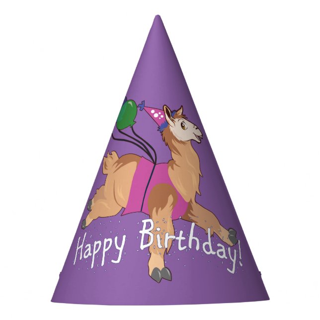 Chapeaux De Fètes Joyeux Llama d'anniversaire ! (Devant)