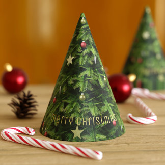 Chapeaux De Fètes Joyeux Noël Arbre Festif Papier Casquette de fête