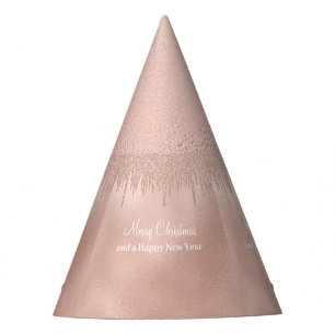 Chapeaux De Fètes Joyeux Noël Rose Gold Drift Glam Girl