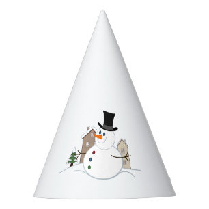 Chapeaux De Fètes Joyeux Noël Snowman Illustration et Type