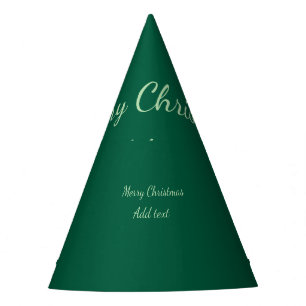 Chapeaux De Fètes Joyeux Noël vert plaine solo arrière - plan vacanc