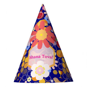 Chapeaux De Fètes Joyeux Rosh Hashanah Juif Nouvel An Modèle Floral