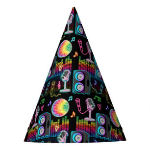 Chapeaux De Fètes Karaoké Néon Lumineux Chanson Musique Fête