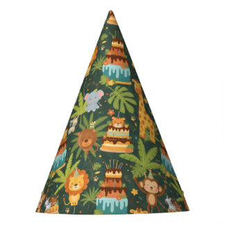 Chapeaux De Fètes Kids Birthday Jungle Themed Party Hats