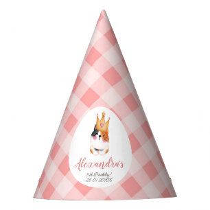 Chapeaux De Fètes Kitten Meow Couronne rose Fille Kitty Chat Anniver