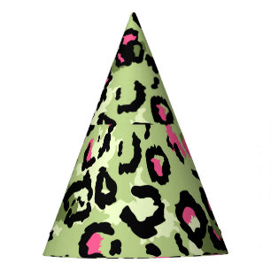 Chapeaux De Fètes La fourrure de léopard, motif sans couture branché
