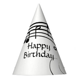 Chapeaux De Fètes La musique de fantaisie note l'anniversaire