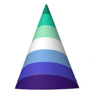 Chapeaux De Fètes La palette de drapeau des hommes gays trans-inclus