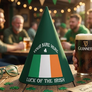 Chapeaux De Fètes La Saint-Patrick Drapeau de l'Irlande Nom personna