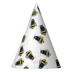 Chapeaux De Fètes L'abeille mignonne de miel gaffent l'anniversaire