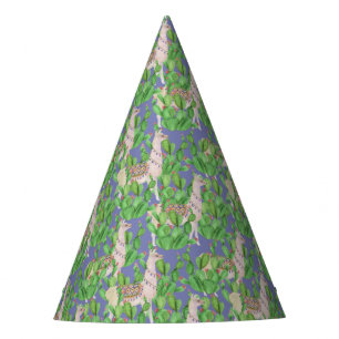 Chapeaux De Fètes Lama d'aquarelle et motif de Catus