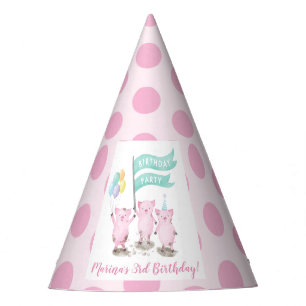 Chapeaux De Fètes L'Anniversaire de enfant de Piggy Rose