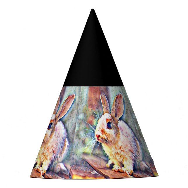 Chapeaux De Fètes lapin aquarell (Devant)