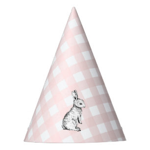 Chapeaux De Fètes Lapin lapin En vichy rose