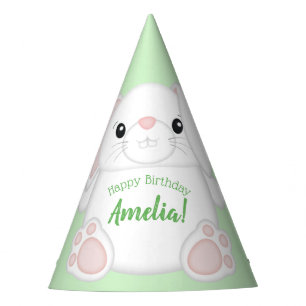 Chapeaux De Fètes Lapin Lapin Fête d'Anniversaire Vert