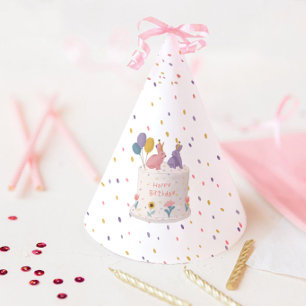 Chapeaux De Fètes Lapin Pastel Anniversaire Commun pour Sœur Frère