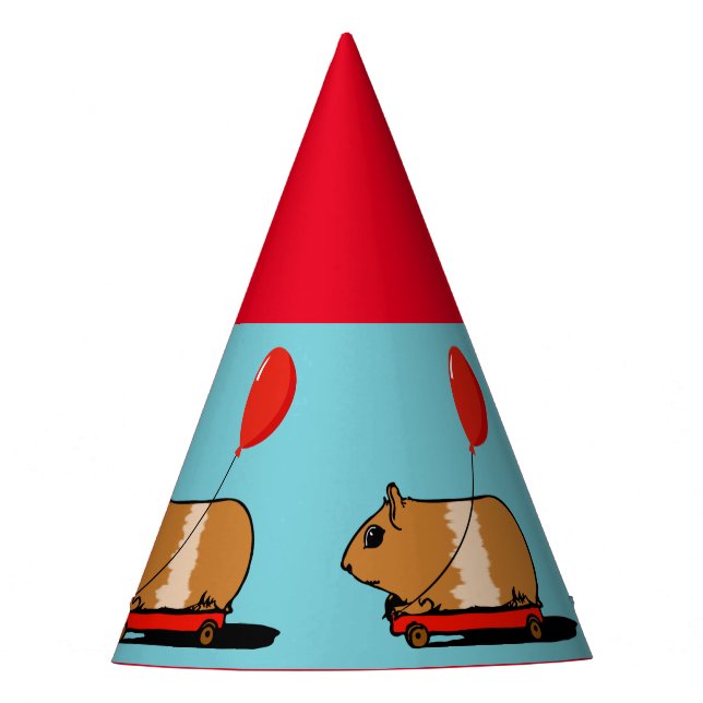 Chapeaux De Fètes Le cochon de Guinée mûre à cheval sur un Casquette (Devant)