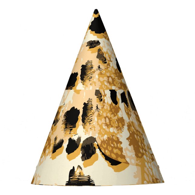 Chapeaux De Fètes Leopard Chic : Elégance Motif Vintage. (Devant)