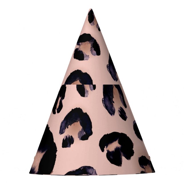 Chapeaux De Fètes Léopard De Neige, Texture Dessinée À La Main. (Devant)