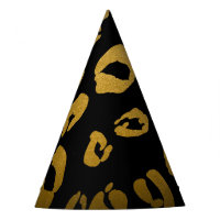 Léopard Guépard Noir Or Jungle Fête d'anniversaire