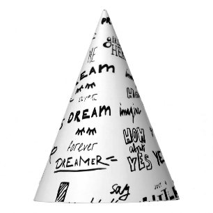 Chapeaux De Fètes Lettres dessinées à la main, collection de griboui
