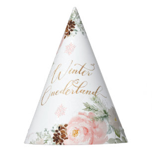 Chapeaux De Fètes L'hiver onederland blush rose fille anniversaire
