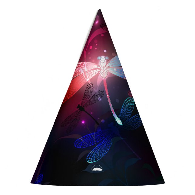 Chapeaux De Fètes libellule rouge brillante (Gauche)