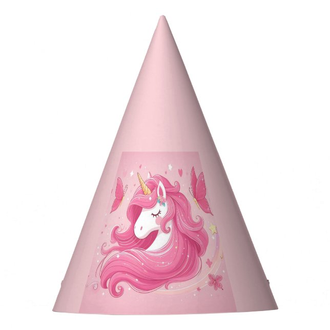 Chapeaux De Fètes licorne rose (Devant)