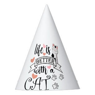 Chapeaux De Fètes Life is Better With a Cat quote slogan