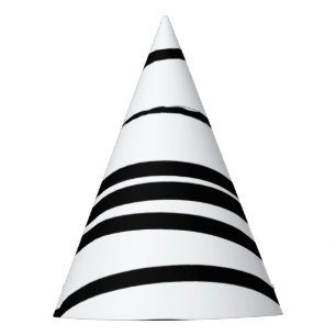 Chapeaux De Fètes Lignes noires et blanches modernes Art Abstrait