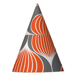 Chapeaux De Fètes Lignes ondulées : motif vintage géométrique.