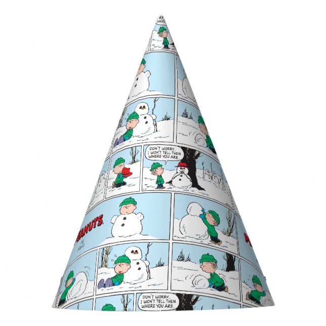 Chapeaux De Fètes Linus Construit Un Snowman (Devant)