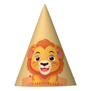 Chapeaux De Fètes Lion mignonne Face safari jungle sauvage fête d'an