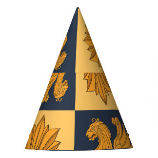 Chapeaux De Fètes Lions d'or : design foulard Art Nouveau