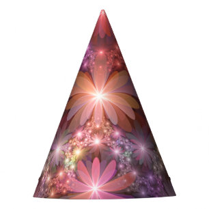 Chapeaux De Fètes Lit De Fleurs Coloré Brillante Art Fractal Abstrai