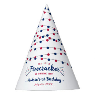 Chapeaux De Fètes Little Firecracker 4 juillet 1er anniversaire