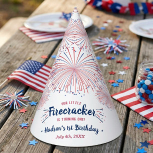 Chapeaux De Fètes Little Firecracker 4 juillet 1er anniversaire