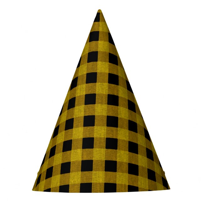 Chapeaux De Fètes Lumberjack Style - tissu jaune + vos idées (Devant)