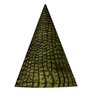 Chapeaux De Fètes Luxueuse texture de peau de crocodile foncé.