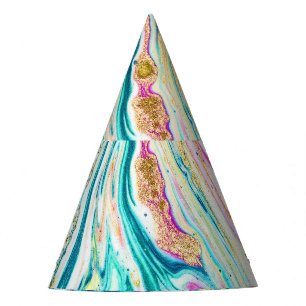 Chapeaux De Fètes Magic Marbling : Metallic Paint Design.