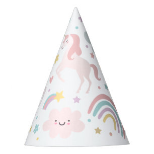 Chapeaux De Fètes Magic Pastel Unicorn Rainbow Birthday Party