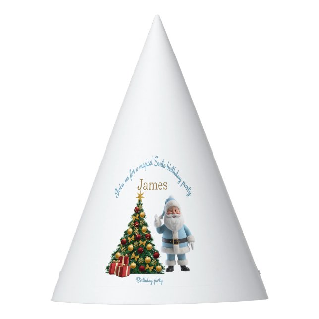 Chapeaux De Fètes Magical Santa Birthday Invitation  (Devant)