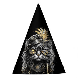 Chapeaux De Fètes Magnifique chat Steampunk
