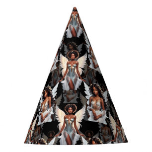 Chapeaux De Fètes Magnifique motif de design d'anges de fille noire