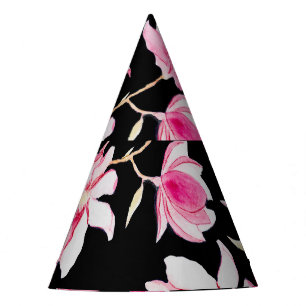 Chapeaux De Fètes Magnolia romantique : Aquarelle noire
