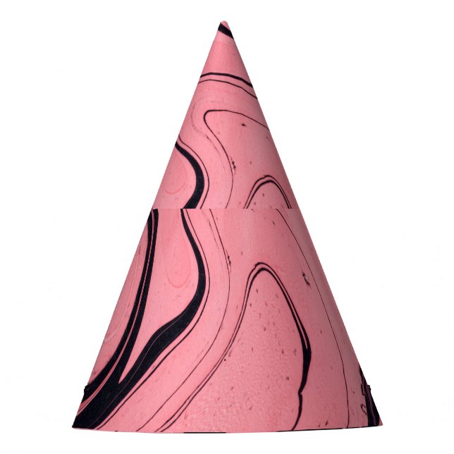 Chapeaux De Fètes Main en marbre rose noir dessinée (Devant)