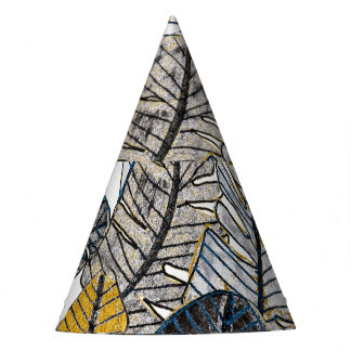 Chapeaux De Fètes Main tirée : Feuilles tropicaux
