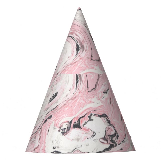 Chapeaux De Fètes Marbre noir rose : main tirée (Devant)